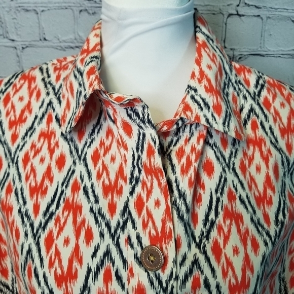 Lands End ikat sleeveless shirt dress - Picture 3 of 9